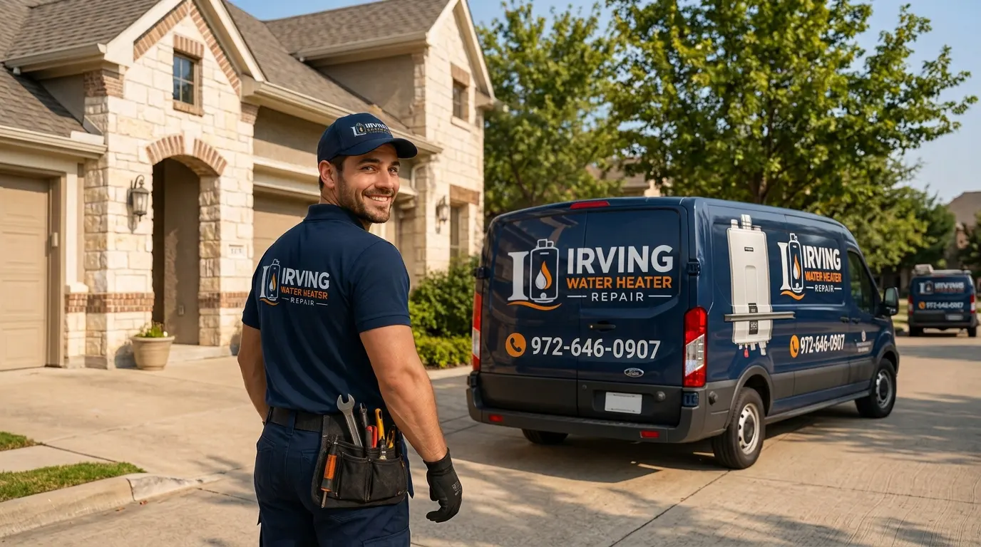 Water heater service professional in Irving Texas